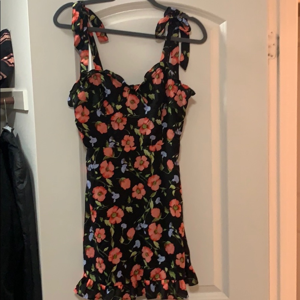 Black floral dress